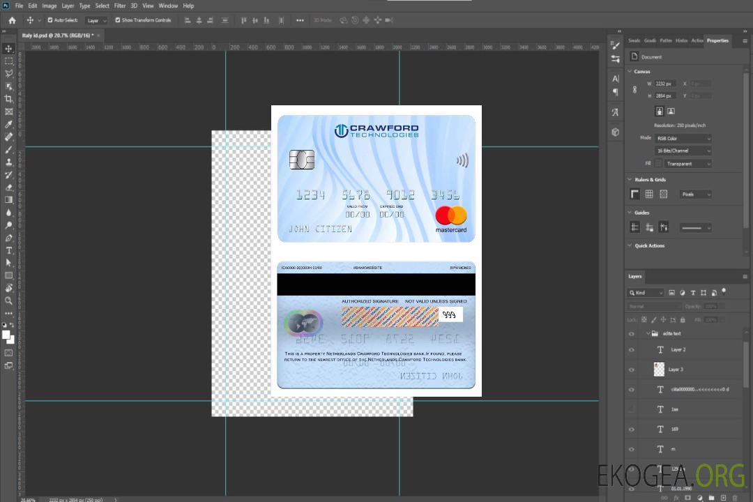 Pays-Bas (Hollande) Mastercard Crawford Technologies Bank template